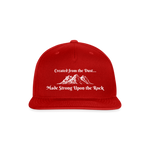 Snapback Baseball Styled Cap - Created From The Dust - red