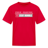 Kid's T-Shirt - Work Smarter - red