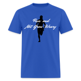 Women's T-Shirt - Not Grow Weary - royal blue