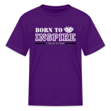 Kids' T-Shirt - Born to Inspire - purple