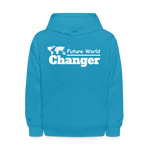 Kids' Hoodie - Future World Changer - turquoise