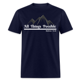 Women's T-Shirt - All Things Possible - navy