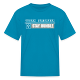 Kid's T-Shirt - Work Smarter - turquoise