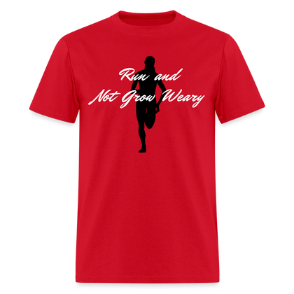 Women's T-Shirt - Not Grow Weary - red