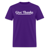 Men's Classic T-Shirt - Give Thanks - purple