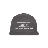 Snapback Baseball Styled Cap - Created From The Dust - dark grey