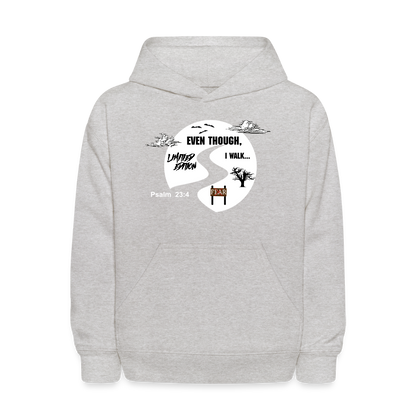 Kids' Hoodie - Even Though - heather gray