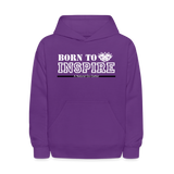 Kids' Hoodie - Born to Inspire - purple