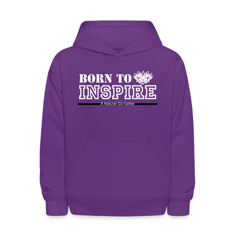 Kids' Hoodie - Born to Inspire - purple