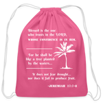 Cotton Drawstring Bag - Tree Planted - pink