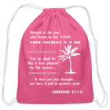 Cotton Drawstring Bag - Tree Planted - pink