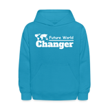 Kids' Hoodie - Future World Changer - turquoise