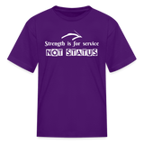 Kid's T-Shirt - Strength for Service - purple