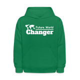 Kids' Hoodie - Future World Changer - kelly green
