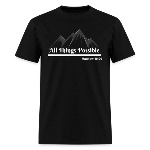 Men's Classic T-Shirt - All Things Possible - black
