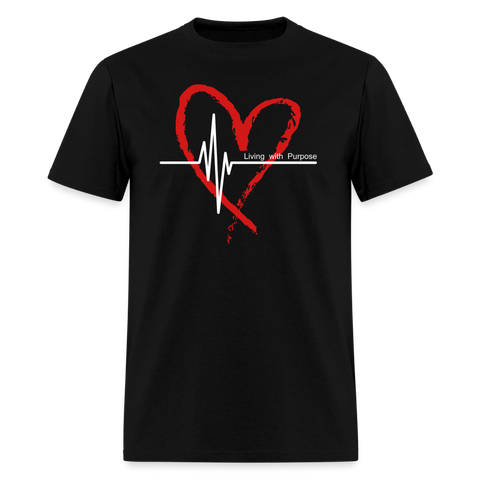 Women's T-Shirt - Living with Purpose - black
