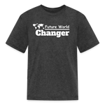 Kids' T-Shirt - World Changer - heather black