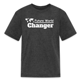 Kids' T-Shirt - World Changer - heather black