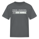 Kid's T-Shirt - Work Smarter - charcoal
