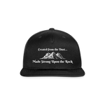 Snapback Baseball Styled Cap - Created From The Dust - black