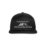 Snapback Baseball Styled Cap - Created From The Dust - black