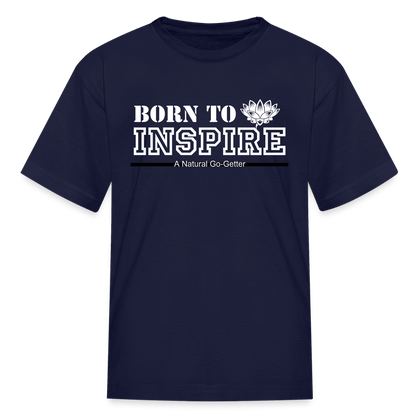 Kids' T-Shirt - Born to Inspire - navy