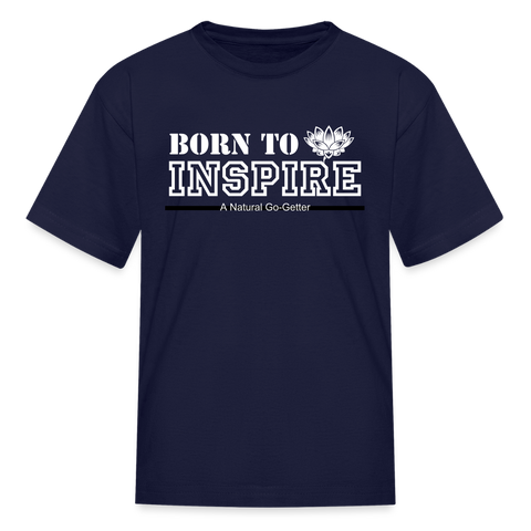 Kids' T-Shirt - Born to Inspire - navy