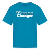Kids' T-Shirt - World Changer - turquoise