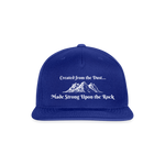 Snapback Baseball Styled Cap - Created From The Dust - royal blue