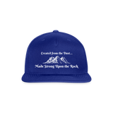 Snapback Baseball Styled Cap - Created From The Dust - royal blue