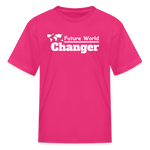 Kids' T-Shirt - World Changer - fuchsia