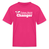 Kids' T-Shirt - World Changer - fuchsia