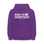 Kids' Hoodie - Born to Inspire - purple