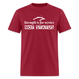 Men's Classic T-Shirt - Strength for Service - dark red