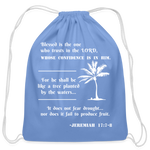 Cotton Drawstring Bag - Tree Planted - carolina blue