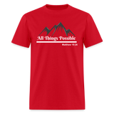 Men's Classic T-Shirt - All Things Possible - red
