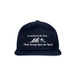 Snapback Baseball Styled Cap - Created From The Dust - navy