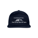 Snapback Baseball Styled Cap - Created From The Dust - navy