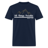 Women's T-Shirt - All Things Possible - navy