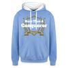 Contrast Hoodie - More Than a Conqueror - sky blue/white