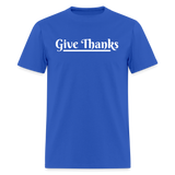 Men's Classic T-Shirt - Give Thanks - royal blue