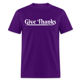 Women's T-Shirt - Give Thanks - purple