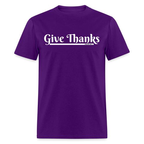 Women's T-Shirt - Give Thanks - purple
