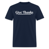 Men's Classic T-Shirt - Give Thanks - navy