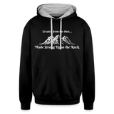 Contrast Hoodie - Strong Upon the Rock - black/heather gray