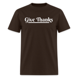 Men's Classic T-Shirt - Give Thanks - brown