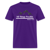 Men's Classic T-Shirt - All Things Possible - purple