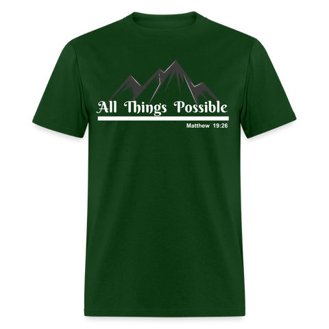Women's T-Shirt - All Things Possible - forest green