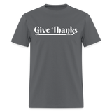 Women's T-Shirt - Give Thanks - charcoal