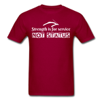 Men's Classic T-Shirt - Strength for Service - dark red